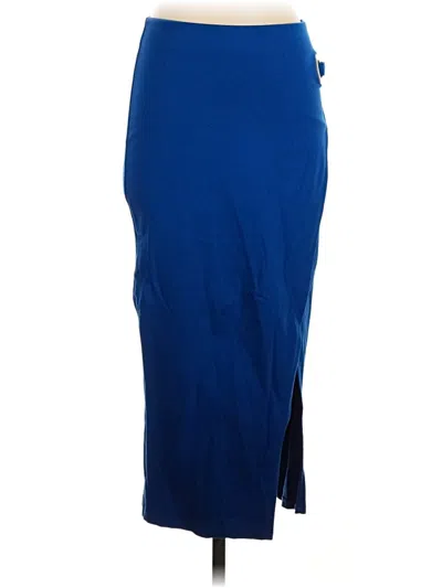 Pre-owned Topshop Formal Skirt In Blue