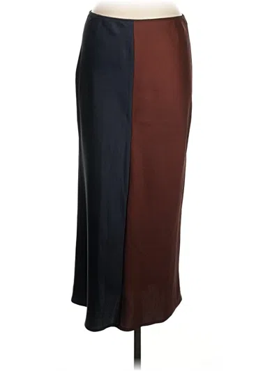 Pre-owned Topshop Formal Skirt In Brown