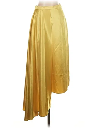 Pre-owned Topshop Formal Skirt In Gold
