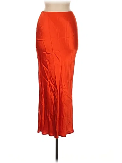 Pre-owned Topshop Formal Skirt In Orange