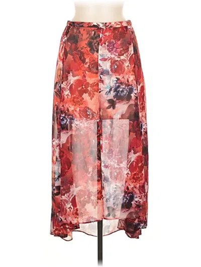 Pre-owned Topshop Formal Skirt In Red