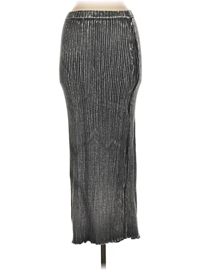 Pre-owned Topshop Formal Skirt In Silver