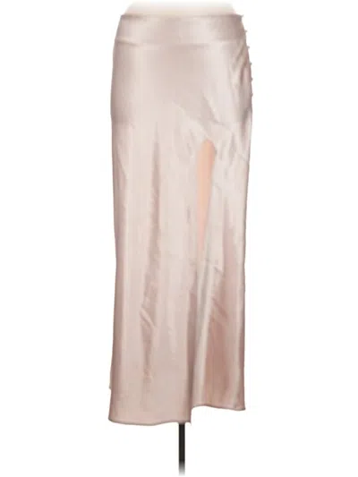Pre-owned Topshop Formal Skirt In Silver