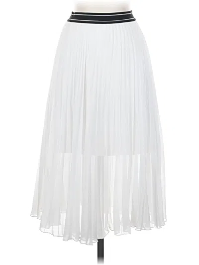 Pre-owned Topshop Formal Skirt In White