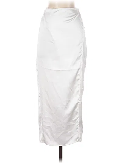 Pre-owned Topshop Formal Skirt In White