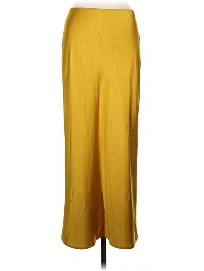 Pre-owned Topshop Formal Skirt In Yellow