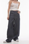 Topshop Gilmore Low Slung Boyfriend Jeans In Raw Gray