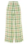 Topshop Gingham Print High Rise Silk Pants In Multicolor In Multi