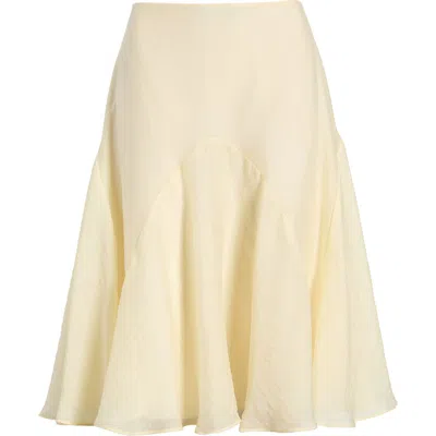 Topshop Godet Skirt In Yellow