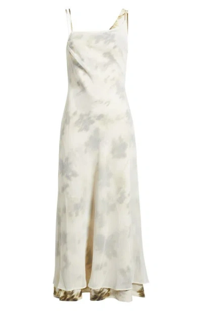 Topshop Halter Satin Cocktail Dress In Neutral