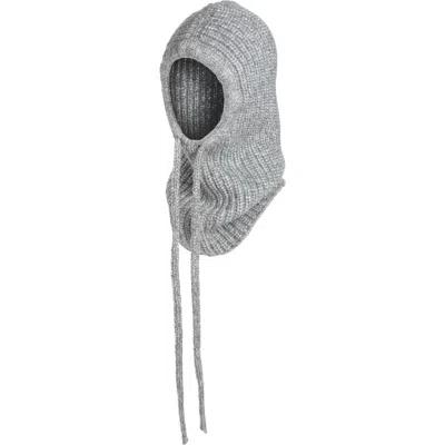 Topshop Hero Rib Balaclava In Grey