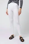 Topshop High Rise Denim Jamie Moto Skinny Jeans In White In White