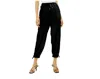 Topshop High Rise Waist Ties Sequin Crop Jogger In Black In Black