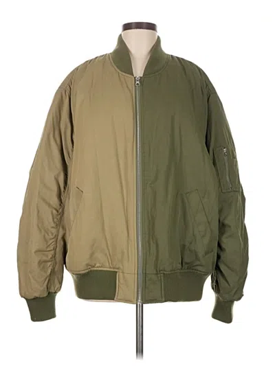 Pre-owned Topshop Jacket In Green