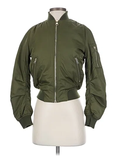 Pre-owned Topshop Jacket In Green