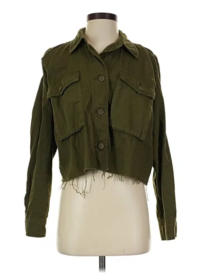 Pre-owned Topshop Jacket In Green