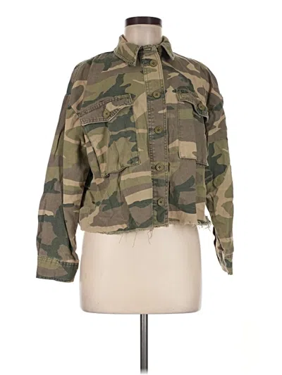 Pre-owned Topshop Jacket In Green