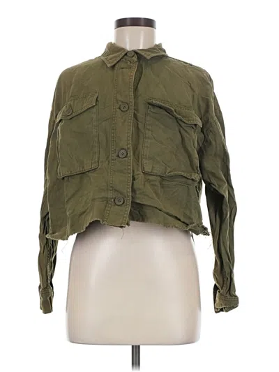 Pre-owned Topshop Jacket In Green