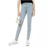 Topshop Jamie Exposed Buttons High Rise Light Wash Skinny Jeans In Blue In Blue