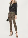 Topshop Jamie Leopard Print Satin Skinny High Rise Jeans In Multicolor In Multi