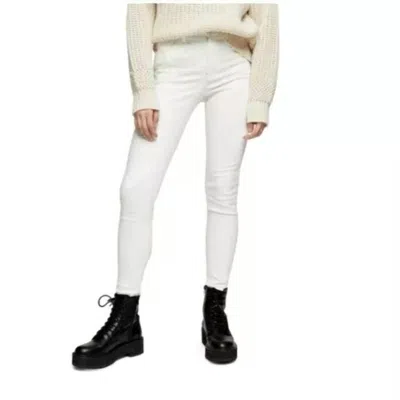 Topshop Jamie Off Contrast Seam High Rise Skinny Jeans In White