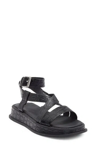 Topshop Jasmine Chunky Wedge Sandal In Black
