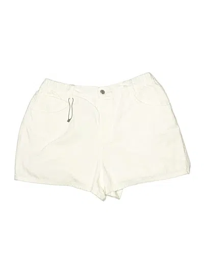 Pre-owned Topshop Khaki Shorts In Ivory