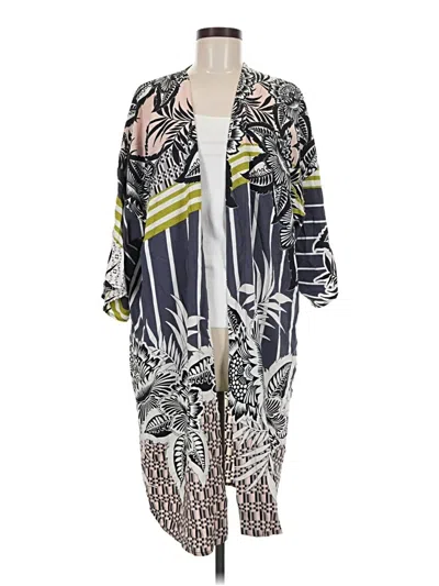 Pre-owned Topshop Kimono In Gray