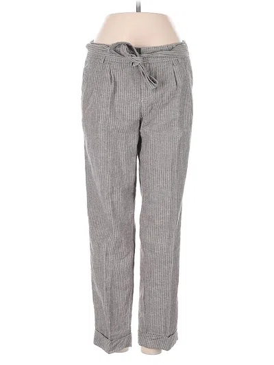 Pre-owned Topshop Linen Pants In Gray