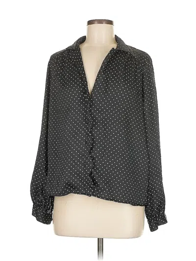 Pre-owned Topshop Long Sleeve Blouse In Black