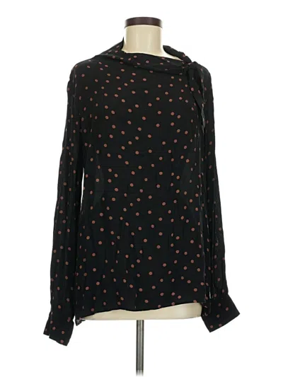 Pre-owned Topshop Long Sleeve Blouse In Black