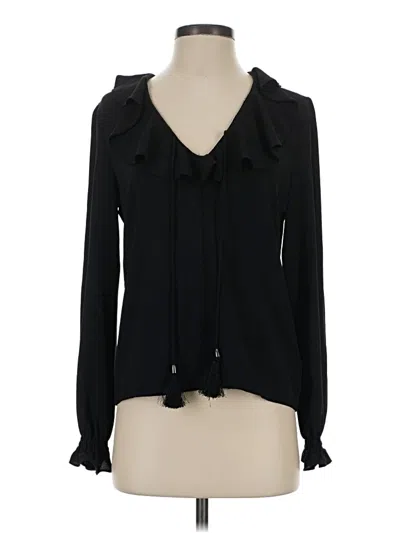 Pre-owned Topshop Long Sleeve Blouse In Black
