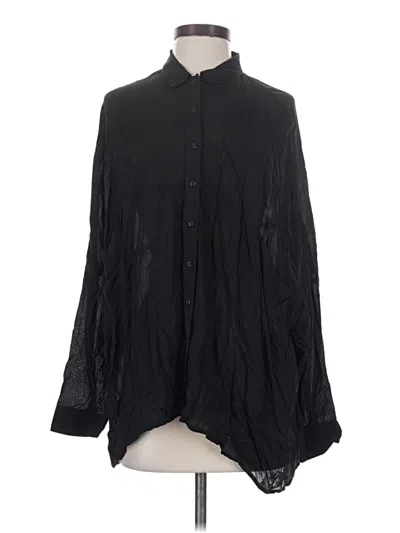 Pre-owned Topshop Long Sleeve Blouse In Black