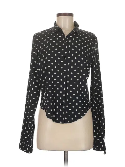 Pre-owned Topshop Long Sleeve Blouse In Blue