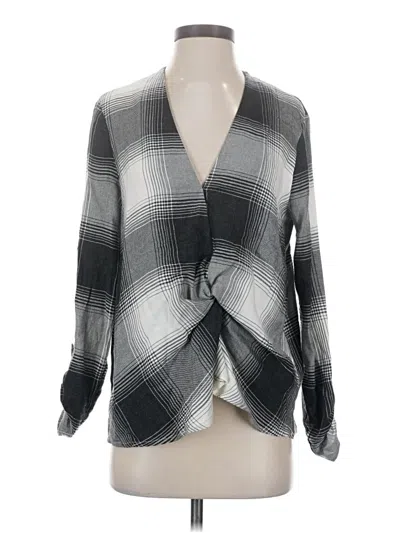 Pre-owned Topshop Long Sleeve Blouse In Gray