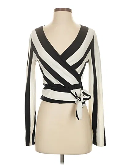 Pre-owned Topshop Long Sleeve Blouse In Ivory