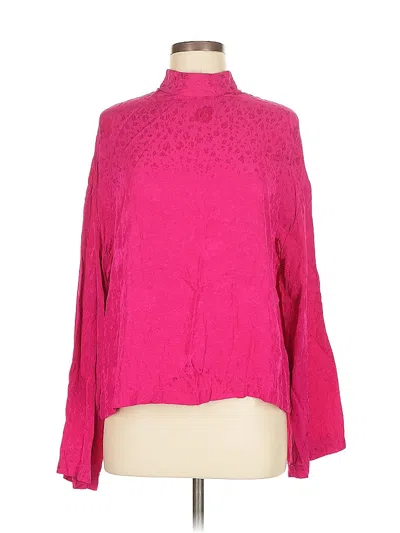Pre-owned Topshop Long Sleeve Blouse In Pink