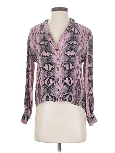 Pre-owned Topshop Long Sleeve Blouse In Pink