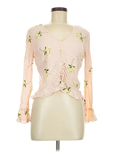 Pre-owned Topshop Long Sleeve Blouse In Pink
