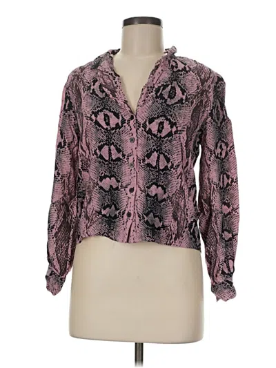 Pre-owned Topshop Long Sleeve Blouse In Pink