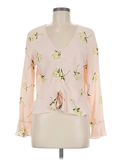 Pre-owned Topshop Long Sleeve Blouse In Pink