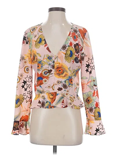 Pre-owned Topshop Long Sleeve Blouse In Pink