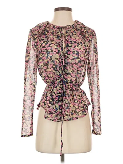 Pre-owned Topshop Long Sleeve Blouse In Pink