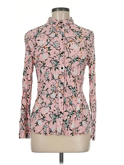 Pre-owned Topshop Long Sleeve Blouse In Pink