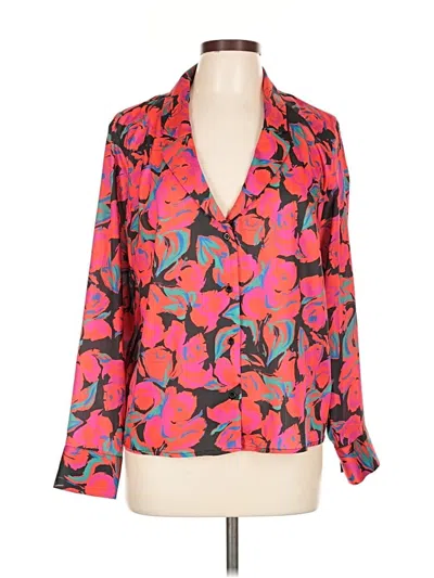 Pre-owned Topshop Long Sleeve Blouse In Red