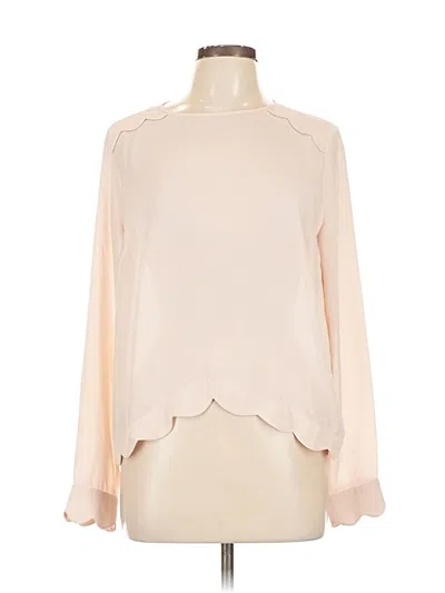 Pre-owned Topshop Long Sleeve Blouse In White