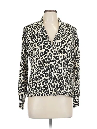 Pre-owned Topshop Long Sleeve Blouse In White