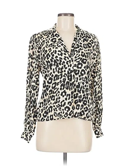 Pre-owned Topshop Long Sleeve Blouse In White
