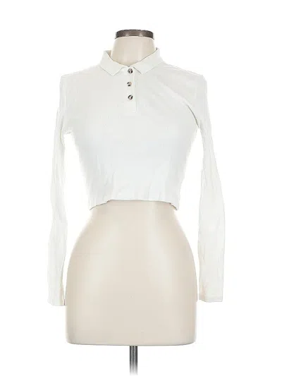 Pre-owned Topshop Long Sleeve Blouse In White