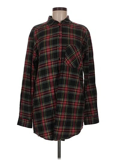Pre-owned Topshop Long Sleeve Button Down Shirt In Black